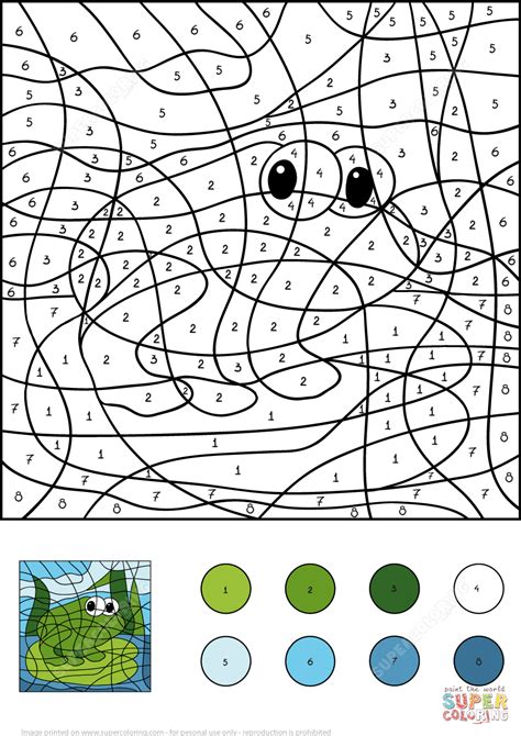 You will have a lot of fun with a diverse super birds images. Frog Color by Number | Free Printable Coloring Pages