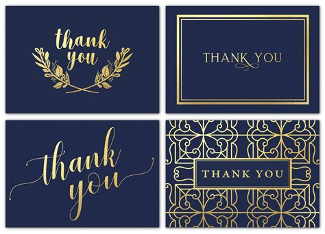 Buy 100 Thank You Cards Bulk Set Includes Gold Foil Thank You Notes