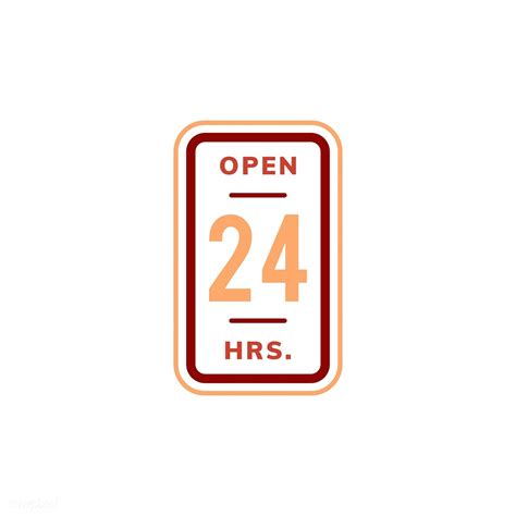 Open 24 Hours Banner Sign Illustration Free Image By