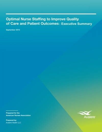 Optimal Nurse Staffing To Improve Quality Of Care And Patient Outcomes