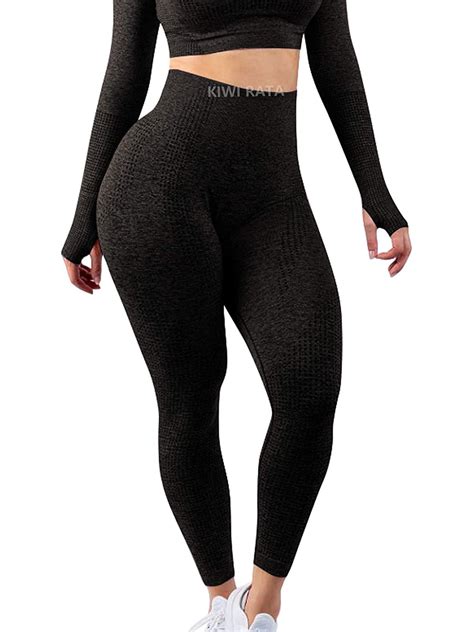kiwi rata women seamless high waist leggings compression tummy control butt lift yoga pants