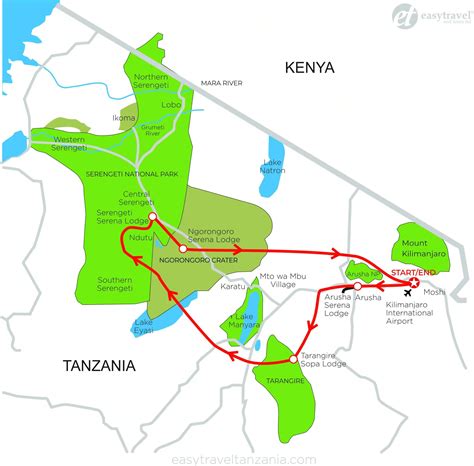 Tarangire Ngorongoro Crater And Serengeti Safari Easy Travel