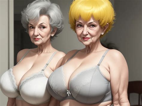 Ai Created Image Sexd Granny Showing Her Huge Huge Huge Bras