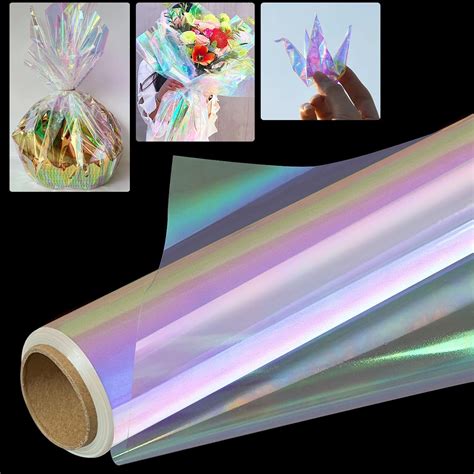 66 Ft X 34 In Extra Wide Iridescent Cellophane Wrap Roll