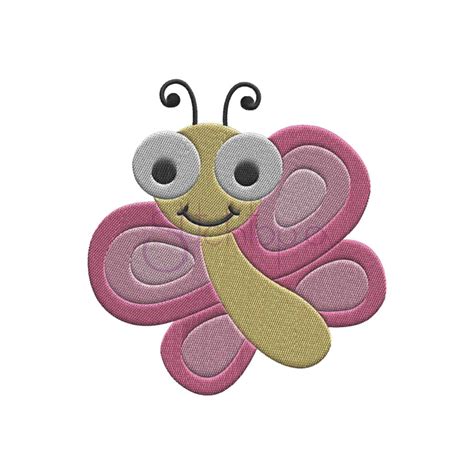 Cute Bugs Butterfly Embroidery Design 1 Stitchtopia