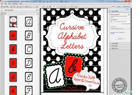 Fonts used for our cursive letter generator: Cursive Alphabet Letters for Wall Decoration or Bulletin ...