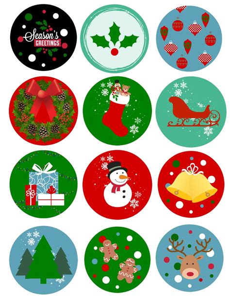 Free Christmas Stickers Printables