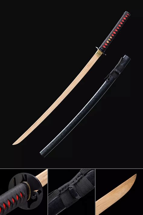 Practice Wooden Katana Handmade Bamboo Wooden Blade Bokken Practice