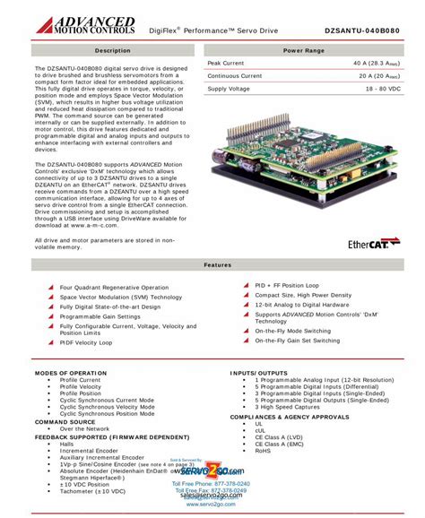 Pdf Advanced Motion Controls Datasheet · Dilex Performance