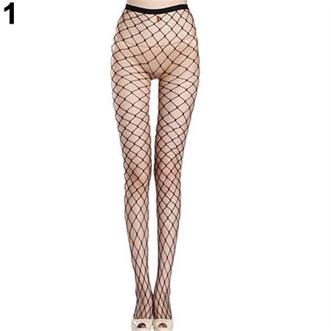 Women Sexy Fishnet Hollow Pantyhose Punk Stockings Stretchy Tights One