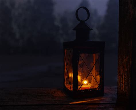 Artstation A Lit Lantern On A Cold Night