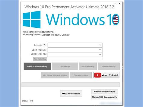 Windows 10 Pro Permanent Activator Ultimate 2018 V22 Free Version