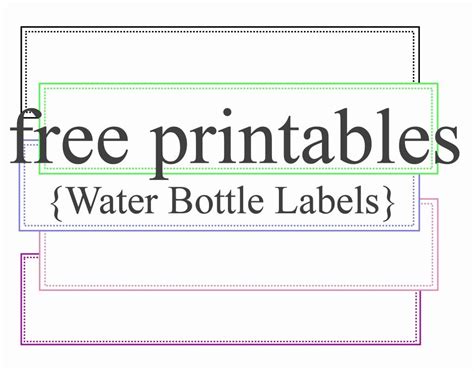 Printable Water Bottle Labels Templates Free

