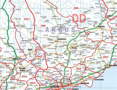 Wall Maps Northern Scotland Uist Orkney And Shetland Postcode Map