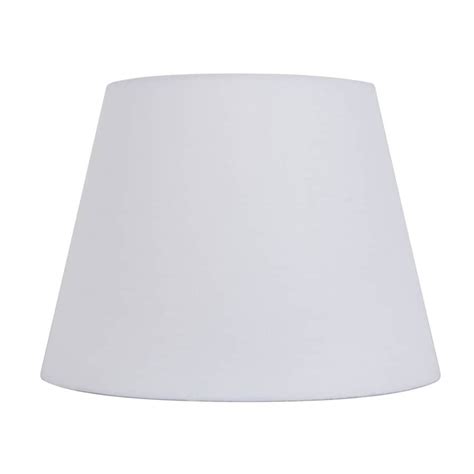 Allen Roth 7 In X 10 In White Fabric Drum Lamp Shade At