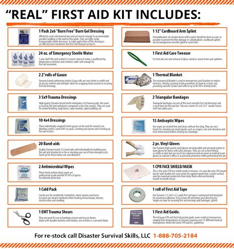 Real First Aid Kit Bag With An Easy To Follow First Aid Instruction Card