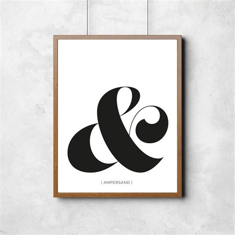Ampersand Print Printable Art Typography Poster Wall Art Etsy