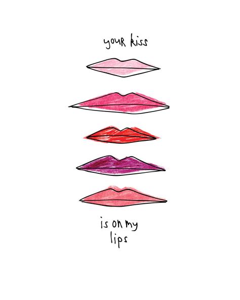 Your Kiss Print Lips Print Illustrated Lip Print 8x10 Etsy