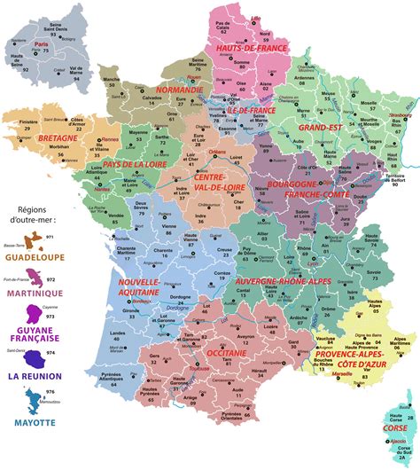 Carte Régions De France Voyages Cartes