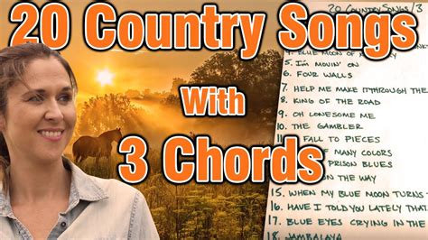 20 Country Songs With 3 Chords Youtube