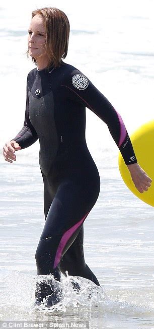 Helen Hunt Swaps Her Bikini For A Wetsuit As She Hits The Waves With Co