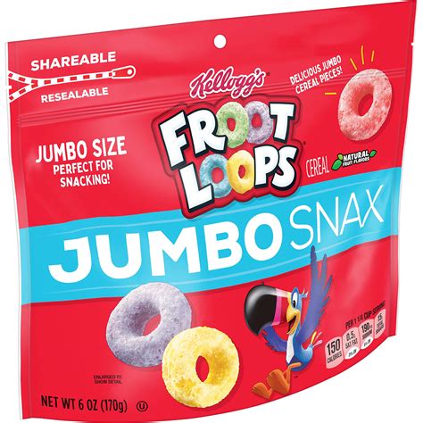 Buy Froot Loops Jumbo Snax Cereal Snacks Kids Snacks Fruit Flavored