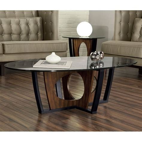 Also, a lot of times the glass top can be removed and reused which means you can basically put it on a new base whenever you want to change the look of. Decca Oval Glass Top Coffee Table Armen Living | Furniture ...