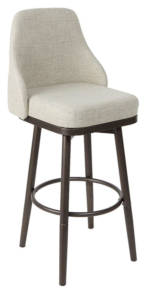 Damato Upholstered Curved Back Bar Stool With Metal Adjustable Legs