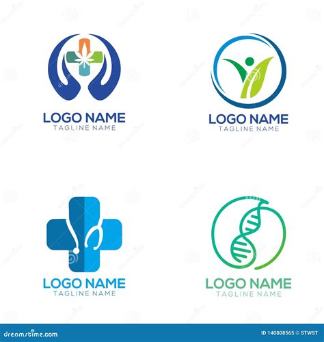 Medical Logo And Icon Design Stock Vector Illustration Of Health