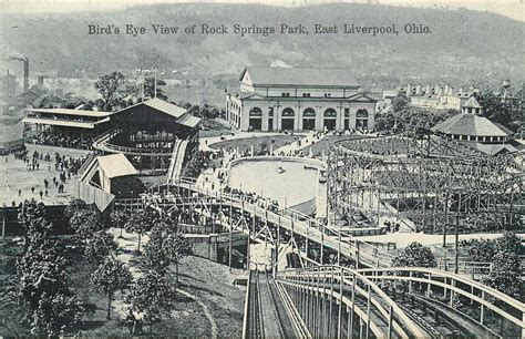 Rock Springs Amusement Park East Liverpool Ohio Spectacular Postcard