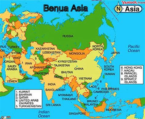 Gambar Peta Benua Asia Dan Nama Negaranya Gambar Peta —