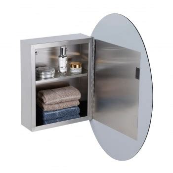 However, with the different styles available, any. Medicine Cabinet Brushed Stainless Oval Mirror Wall Mount ...