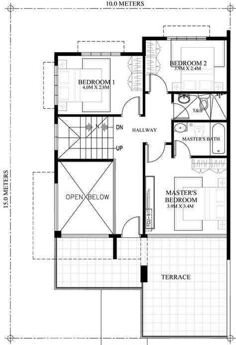 Premium floor plans only available at america's best house plans. Prosperito - Single Attached Two Story House Design with ...