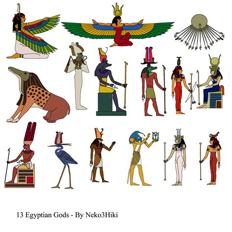 13 Ancient Egyptian Gods And Goddesses Stock By Neko3hiki On