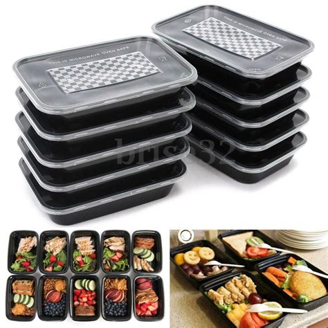 16oz Meal Prep Containers Plastic Food Storage Reusable