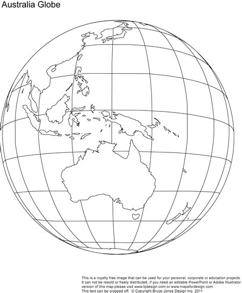 Printable Blank World Globe Earth Maps • Royalty Free 