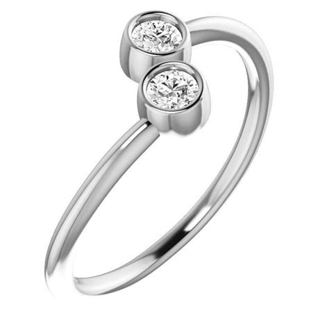 14ct 2 Stone Diamond Forever Us Engagement Ring
