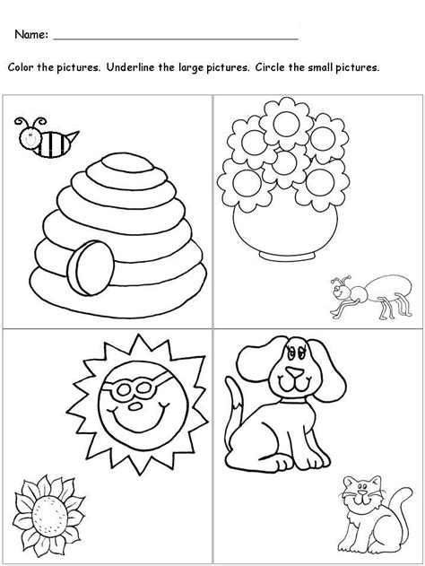 31 Math Worksheets For Kindergarten Big And Small