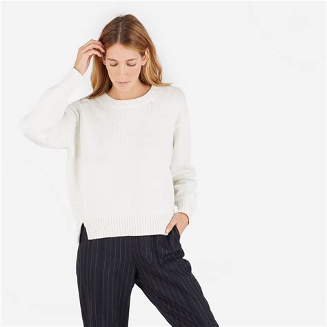 everlane the chunky knit cotton crew 85 knit cotton sweaters for women women