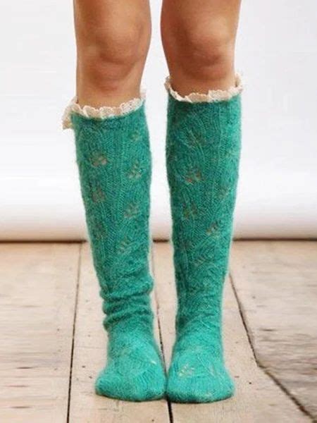 Knitted Socks Colorful Socks Socks Outfit Winter Knee Socks Outfits Winter