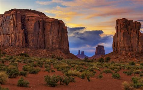 Monument Valley At Sunset Monument Valley Navajo Tribal P