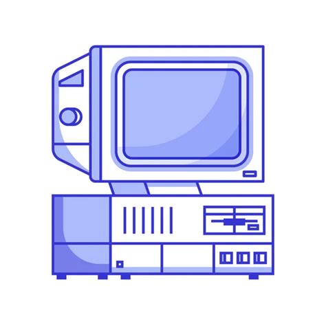 19 Old Computer Mainframe Vectors Royalty Free Vector Old Computer