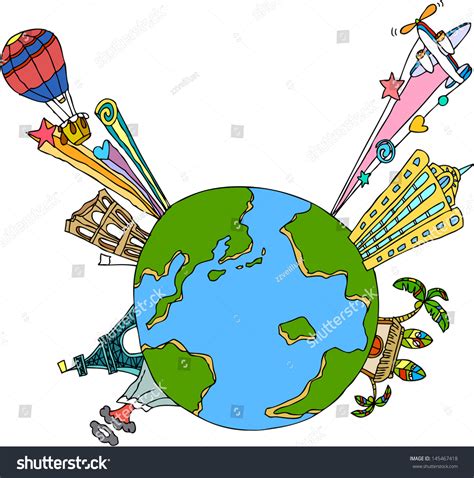 Vector Illustration Global City Stock Vector Royalty Free 145467418