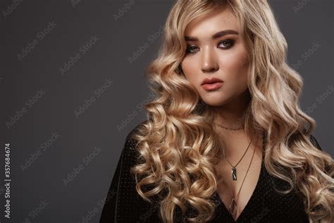 Beauty Haircare Hairstyling Advertising Concept Close Up Studio