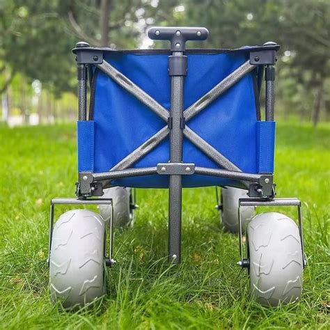Outdoor Heavy Duty Collapsible Foldable Beach Cart With Balloon Wheels