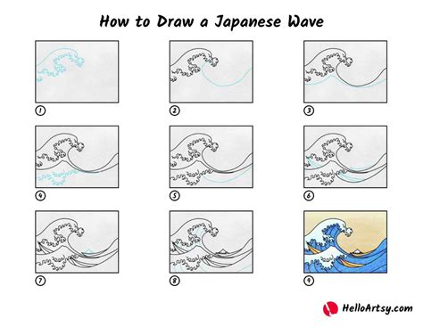 How To Draw A Japanese Wave Helloartsy