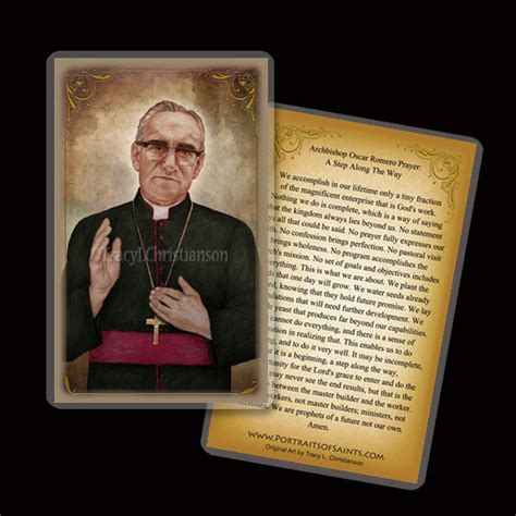 St Oscar Romero Holy Card Portraits Of Saints