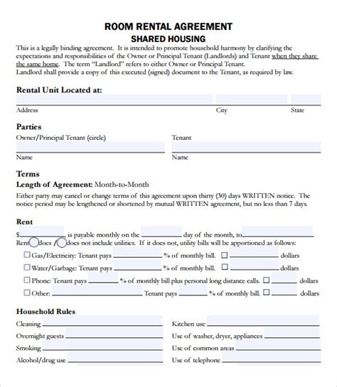Therefore, a landlord may decide to increase the cost of rent at the end of every month. FREE 9+ Sample Rental Agreement Templates in PDF | MS Word