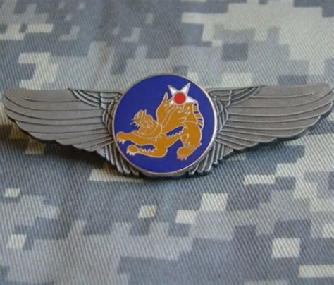 Us 14th Usaf Fourteenth Air Force Military Pilot Wing Badge Insignia