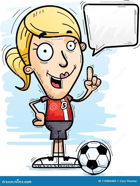 Cartoon Soccer Player Talking Stock Vector Illustration Of Vector